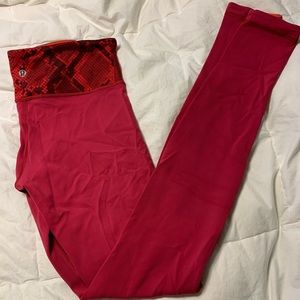 Red lululemon leggings